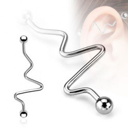 Piercing industriel zigzag acier 35mm Papo Piercing oreille4,60 €