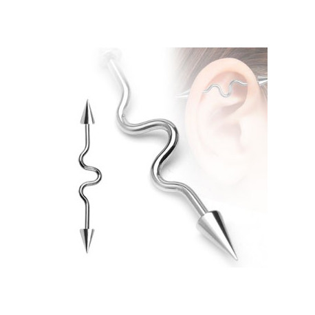 Piercing arcade 8 mm anodisé rose