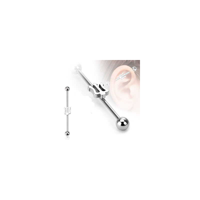 Piercing industriel acier avec trident 35mm Peax Piercing oreille4,80 €