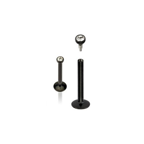 Piercing labret lévre noir 6mm cristal blanc Zae Piercing labret3,90 €