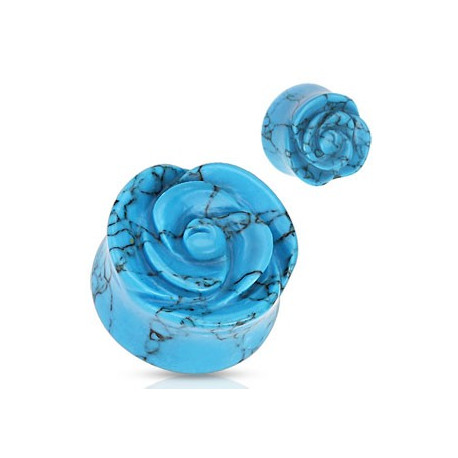 Piercing plug fleur bleu turquoise 6mm lym Piercing oreille4,99 €