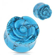 Piercing plug fleur bleu turquoise 14mm dum Piercing oreille8,99 €