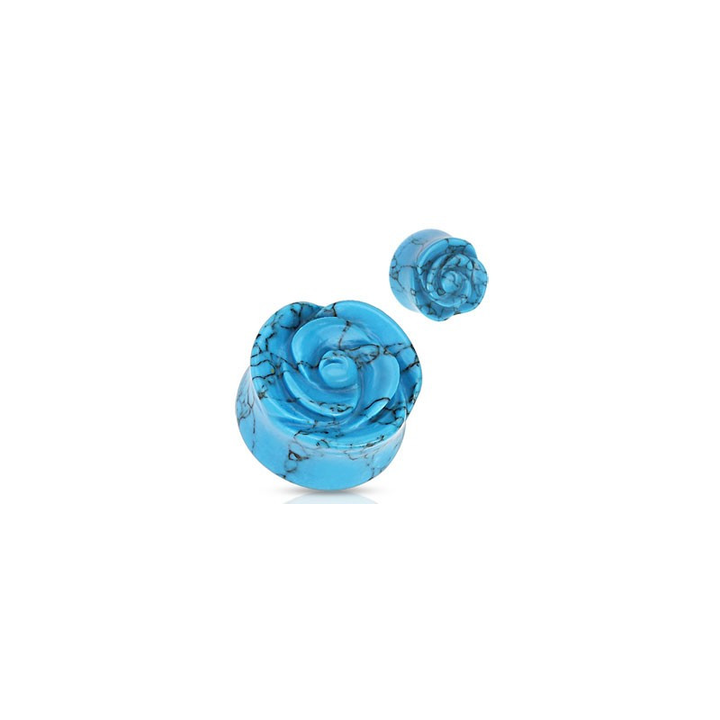 Piercing plug fleur bleu turquoise 14mm dum Piercing oreille8,99 €