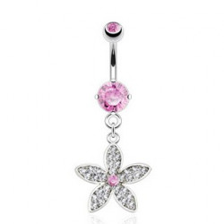 Piercing arcade 8 mm anodisé rose