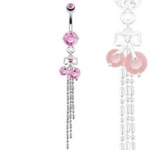 Piercing arcade 8 mm anodisé rose