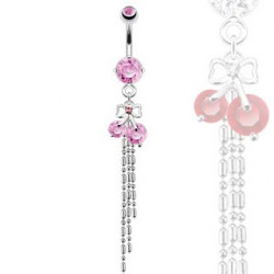 Piercing arcade 8 mm anodisé rose