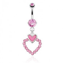 Piercing nombril avec un double cœurs rose Kai Piercing nombril8,40 €