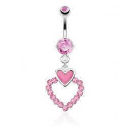 Piercing arcade 8 mm anodisé rose