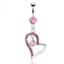 Piercing arcade 8 mm anodisé rose