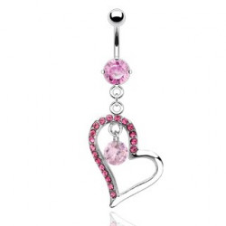 Piercing arcade 8 mm anodisé rose