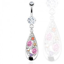 Piercing nombril larme de pierres en zirconium rose Jico Piercing nombril9,49 €