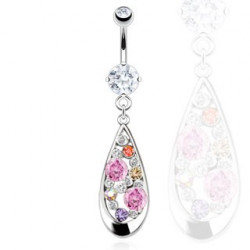 Piercing nombril larme de pierres en zirconium rose Jico Piercing nombril9,49 €
