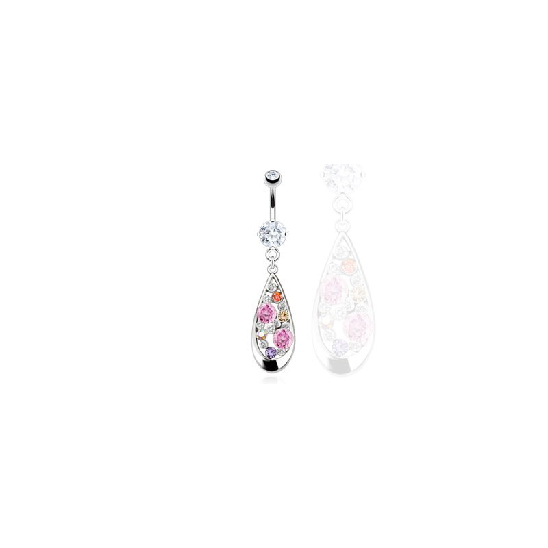 Piercing nombril larme de pierres en zirconium rose Jico Piercing nombril9,49 €