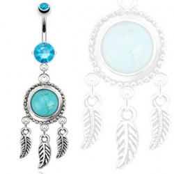 Piercing nombril capteur de rêve et turquoise bleu Piercing nombril9,80 €