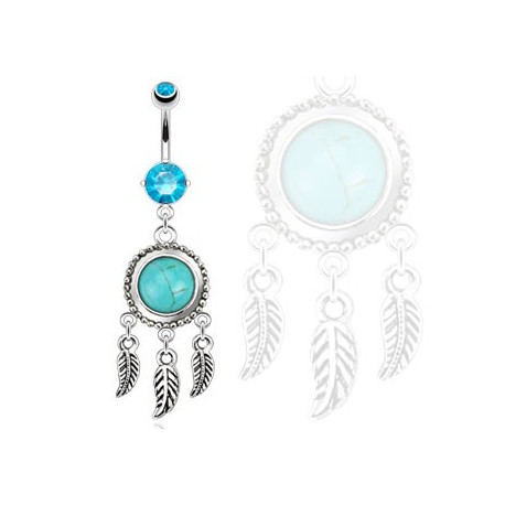 Piercing nombril capteur de rêve et turquoise bleu Piercing nombril9,80 €
