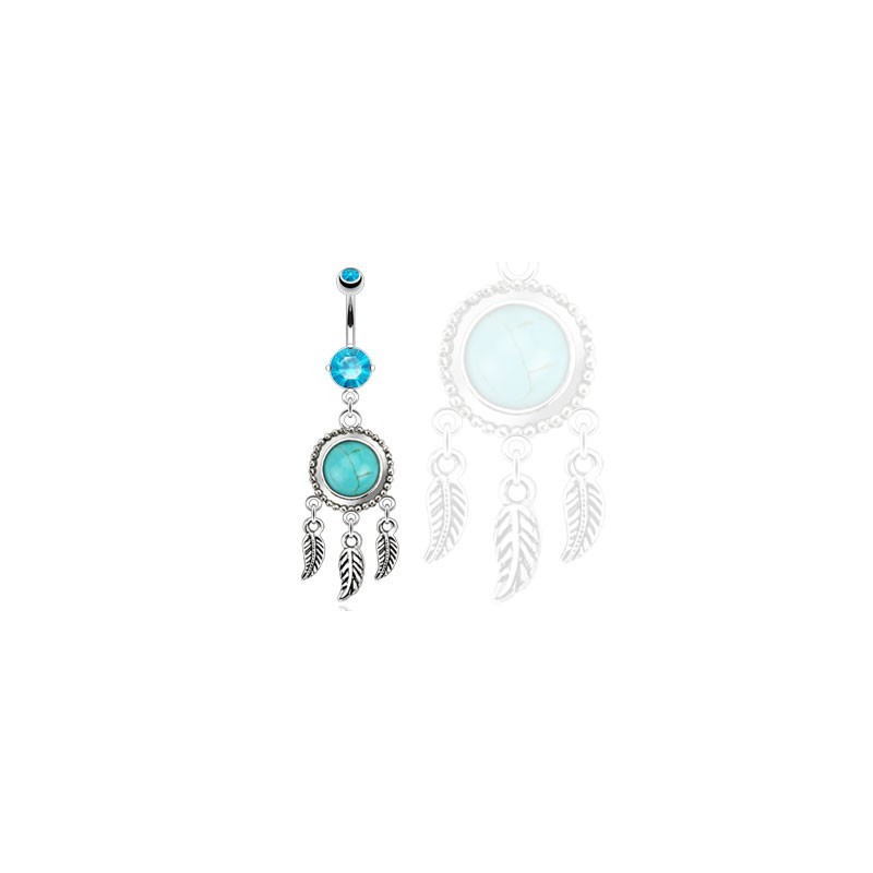 Piercing nombril capteur de rêve et turquoise bleu Piercing nombril9,80 €