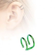 Faux piercing titanium double anneaux vert Aru Faux piercing4,49 €