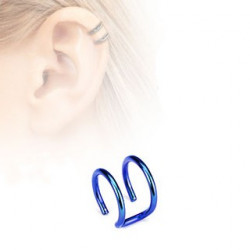 Faux piercing titanium double anneaux bleu Ary Faux piercing4,49 €