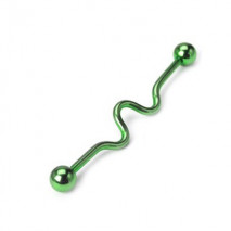 Piercing industriel zigzag titanium vert 38mm Quak Piercing oreille6,60 €