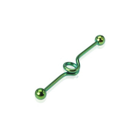 Piercing industriel looping titanium vert 38mm Piercing oreille6,60 €