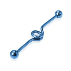 Piercing industriel looping titanium bleu 38mm Piercing oreille6,60 €