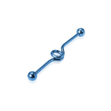 Piercing industriel looping titanium bleu 38mm Piercing oreille6,60 €