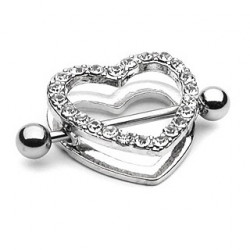 Piercing arcade 8 mm anodisé rose