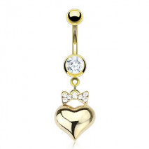 Piercing nombril cœur couleur doré et ruban Juit Piercing nombril8,90 €