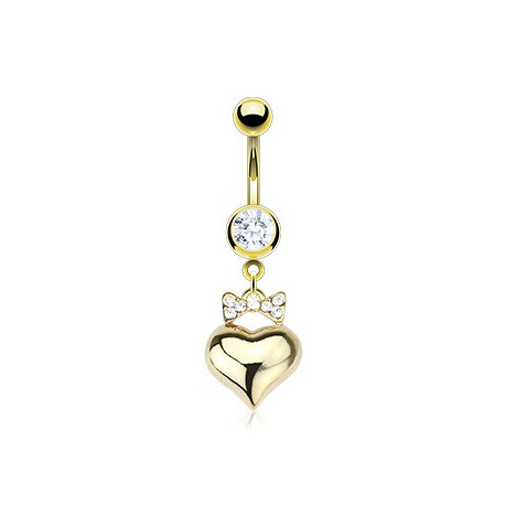 Piercing nombril cœur couleur doré et ruban Juit Piercing nombril8,90 €