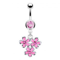 Piercing arcade 8 mm anodisé rose