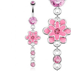 Piercing nombril avec fleur aux pétales rose Hay Piercing nombril9,49 €
