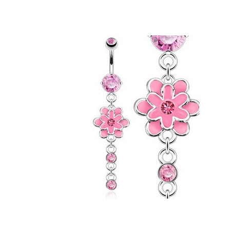 Piercing nombril avec fleur aux pétales rose Hay Piercing nombril9,49 €