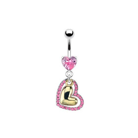 Piercing arcade 8 mm anodisé rose