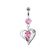 Piercing nombril avec pendentif cœur rose Aster Piercing nombril7,25 €
