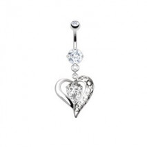 Piercing nombril pendentif avec un coeur blanc Asta Piercing nombril7,25 €