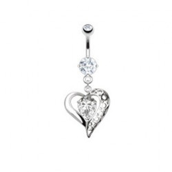 Piercing nombril pendentif avec un coeur blanc Asta Piercing nombril7,25 €