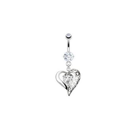 Piercing nombril pendentif avec un coeur blanc Asta Piercing nombril7,25 €