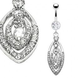 Piercing nombril anneaux ovale et zirconium Xut Piercing nombril14,65 €