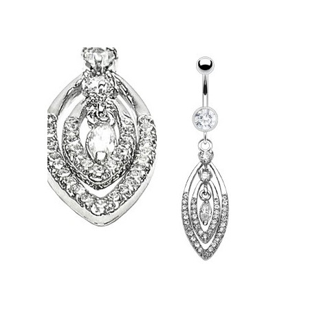 Piercing arcade 8 mm anodisé rose