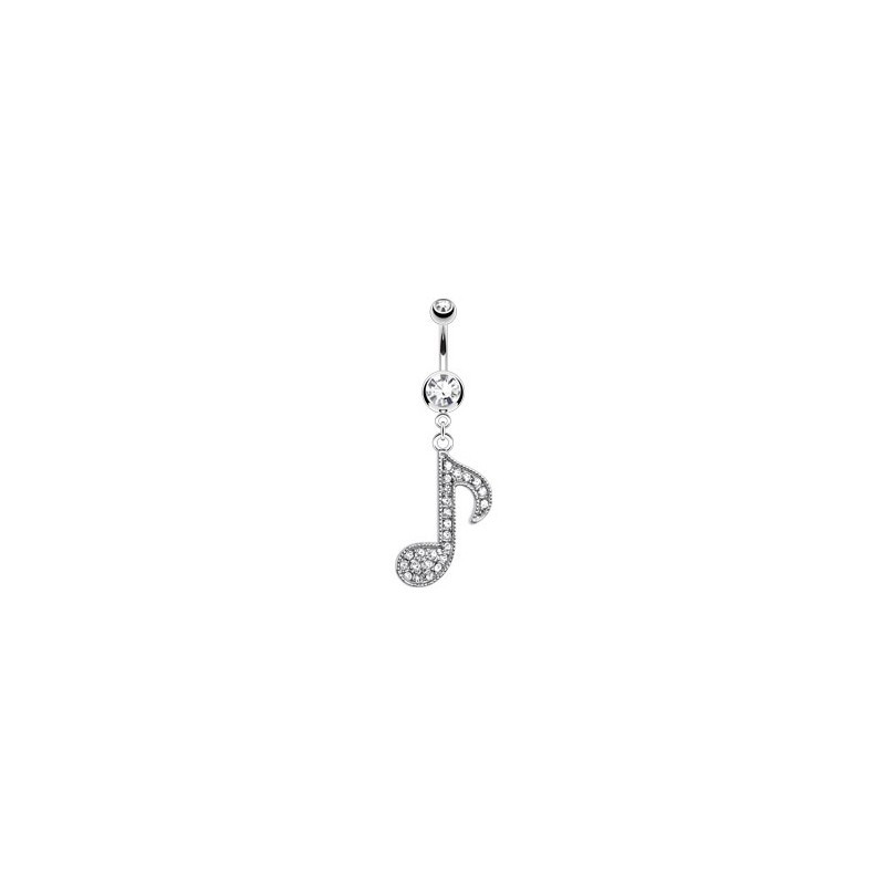 Piercing nombril avec une clé de musique blanche Sur Piercing nombril7,75 €