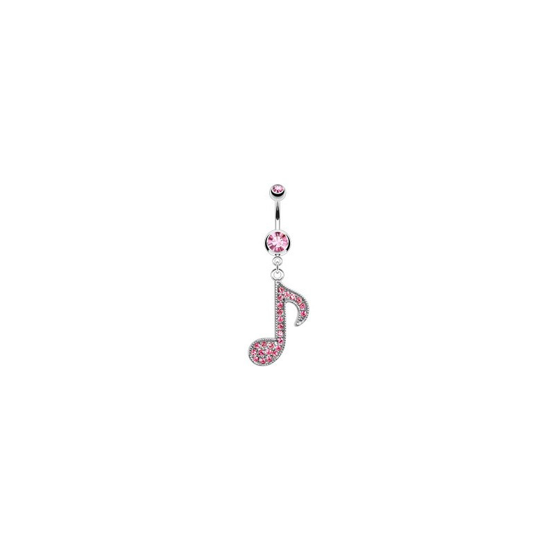 Piercing arcade 8 mm anodisé rose