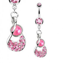 Piercing arcade 8 mm anodisé rose