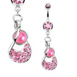 Piercing arcade 8 mm anodisé rose