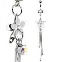 Piercing nombril blanc avec fleur en acier KuoIt Piercing nombril7,85 €