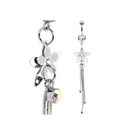 Piercing nombril blanc avec fleur en acier KuoIt Piercing nombril7,85 €