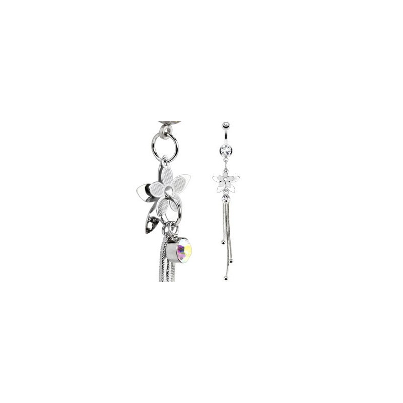 Piercing nombril blanc avec fleur en acier KuoIt Piercing nombril7,85 €