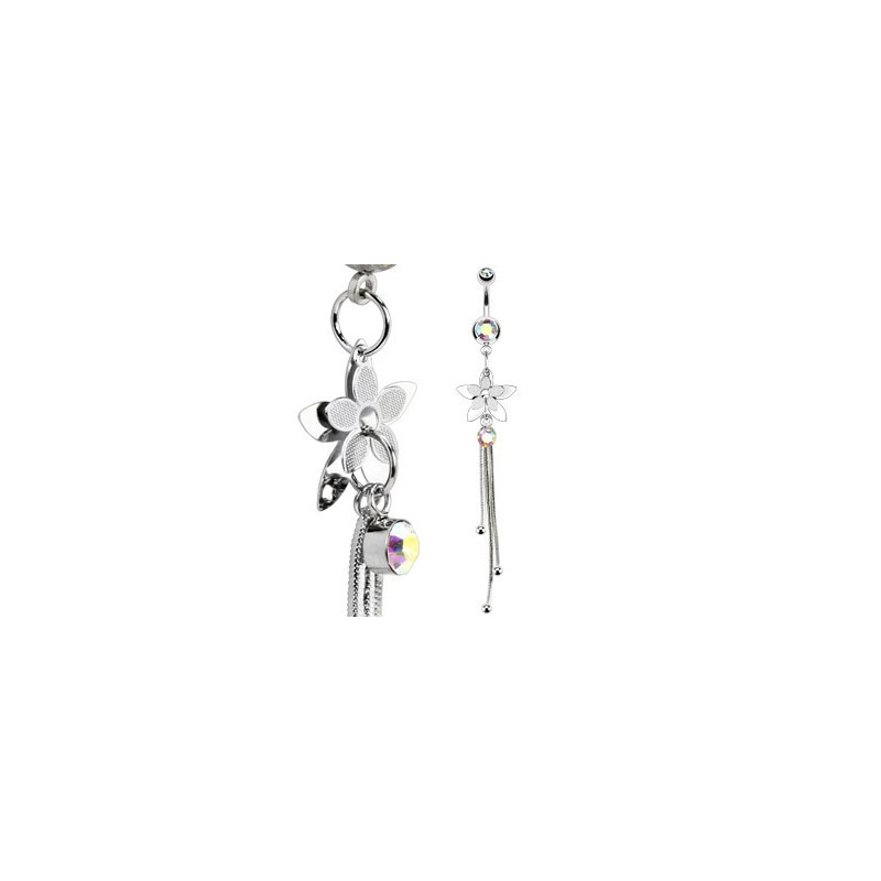 Piercing nombril aurore boréale avec fleur acier Kyr Piercing nombril7,85 €