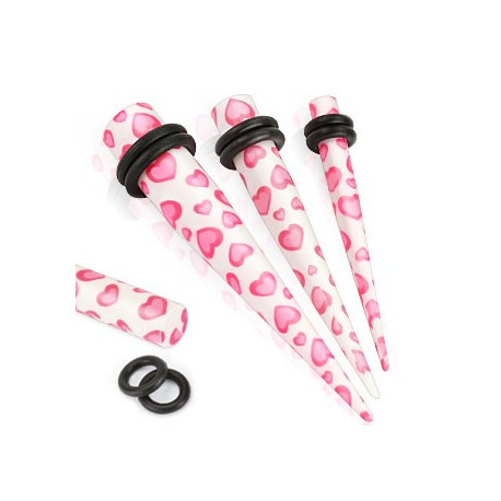 Piercing écarteur droit 4mm cœurs rose Janu Piercing oreille3,30 €
