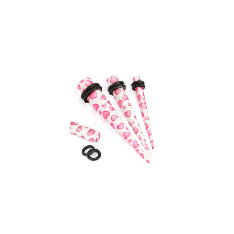 Piercing écarteur droit 6mm cœurs rose Jinu Piercing oreille3,70 €