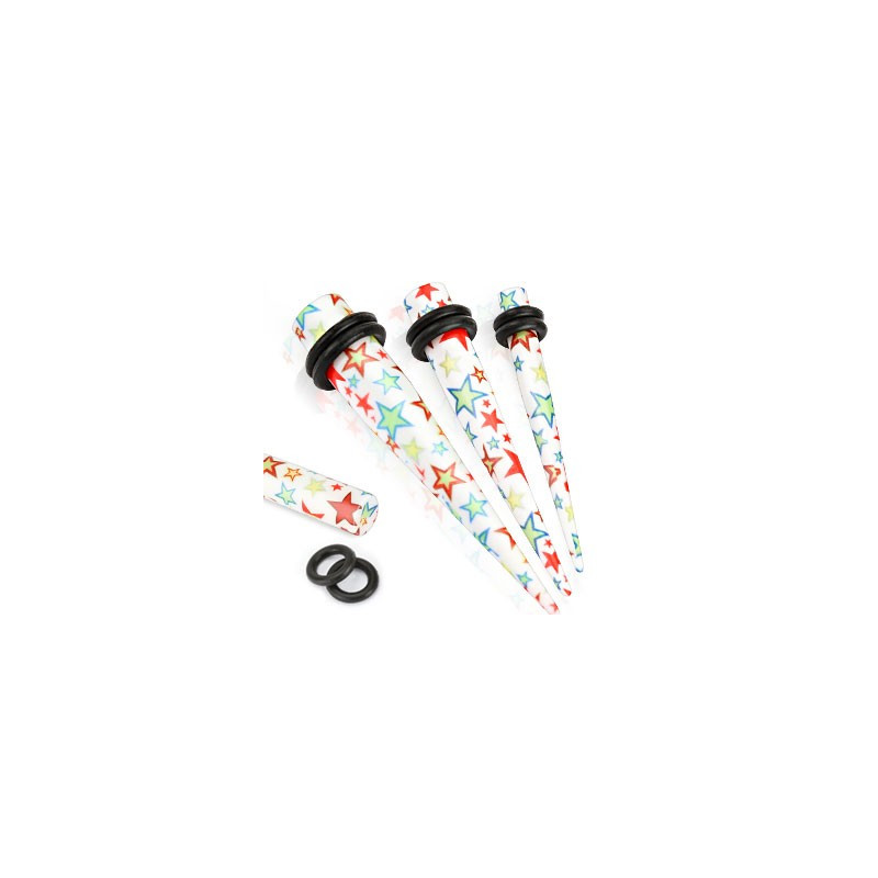 Piercing écarteur droit 8mm multi étoiles Koy Piercing oreille3,70 €
